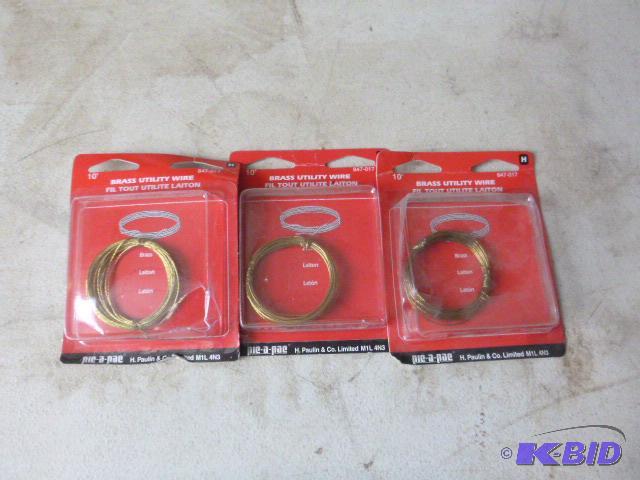 3 Packs of Brass Utility Wire 10 each....