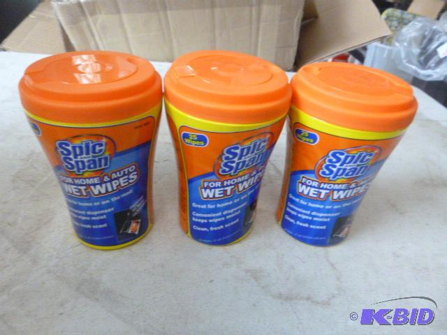 3 Containers of Spic and Span Wet Wipes For h...