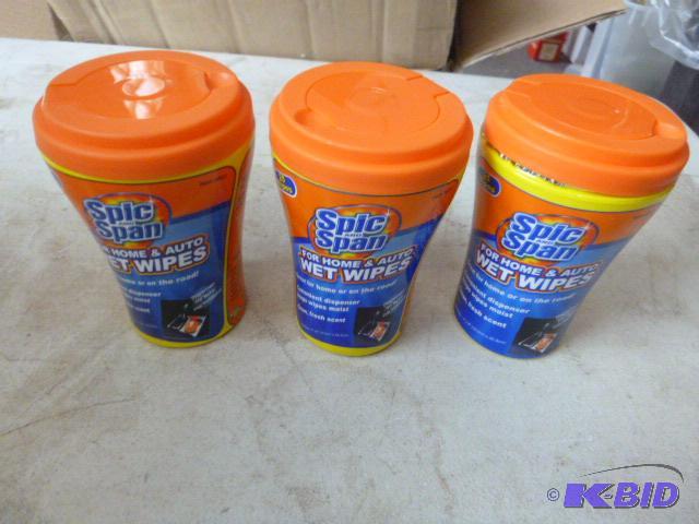 3 Containers of Spic and Span Wet Wipes For h...