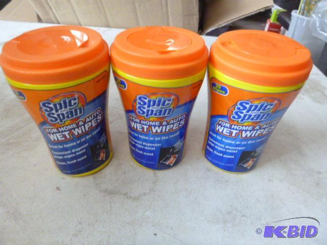 3 Containers of Spic and Span Wet Wipes For h...
