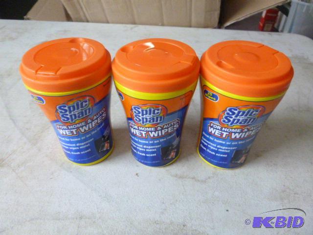3 Containers of Spic and Span Wet Wipes For h...
