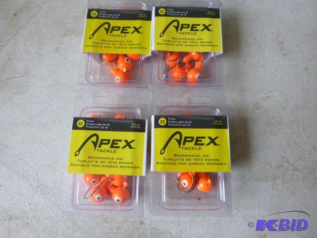 4 Packs of 8 Apex Lead Jigs 38 oz....