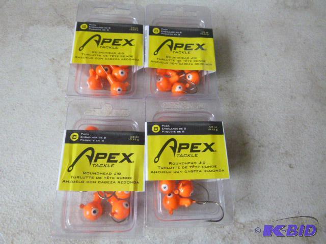 4 Packs of 8 Apex Lead Jigs 38 oz....