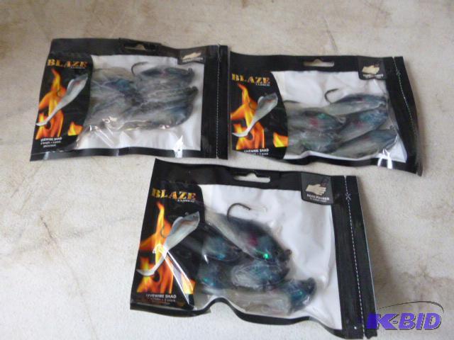 3 Packs of 5 Blaze Live Wire Shad 4&quot Lur...