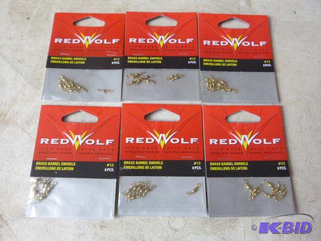 6 Packs of 8 Red Wolf Brass Barrel Swivels #1...
