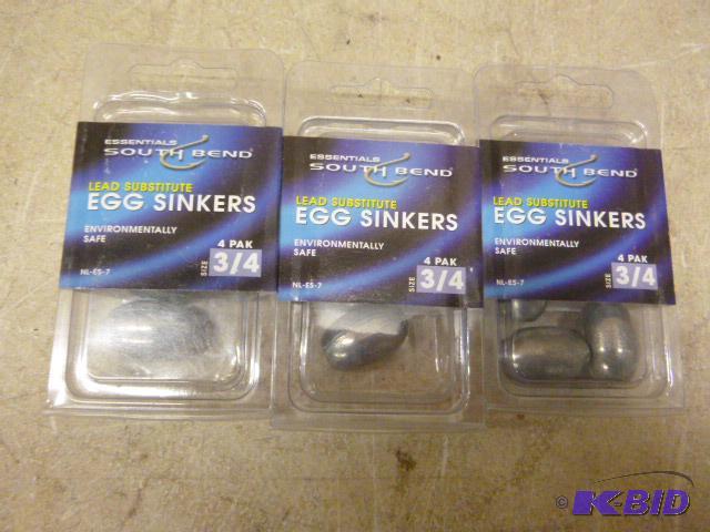 3 Packs of 4 South Bend Lead Substitute Egg S...