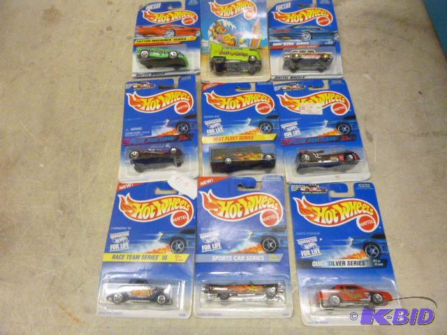 9 Hot Wheels Cars...