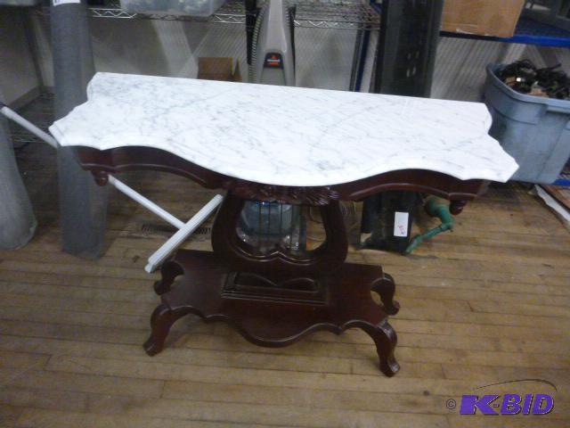 Very Nice Hall Table Cultured marble top, ver...