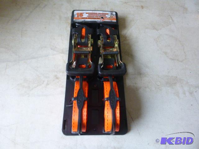 2 Erickson Blaze Orange 15 Ratcheting Tie-Do...