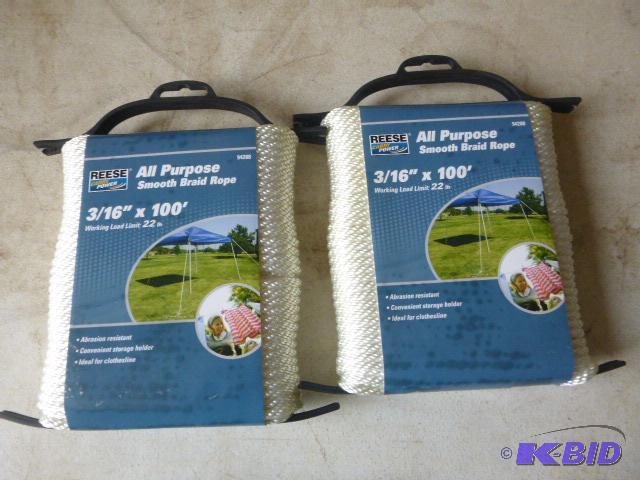 2 Spools of Reese All Purpose Smooth Braid Ro...