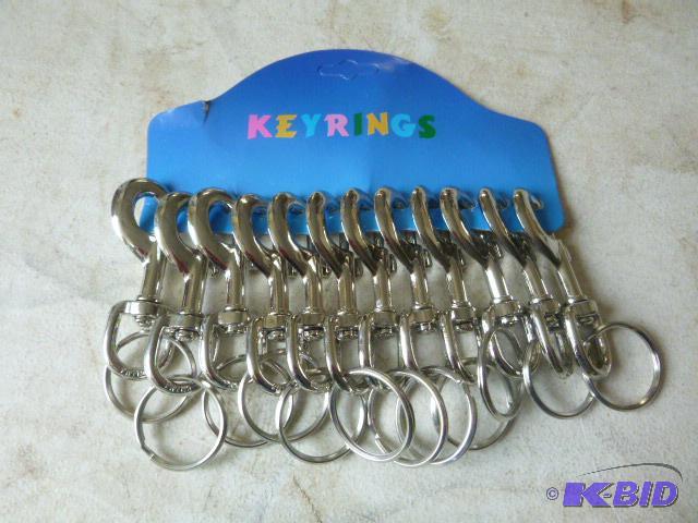 12 BR Tools Die Casting Swivel Snap Key Rings...