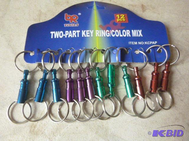 12 BR Tools Two-Part Key Rings...