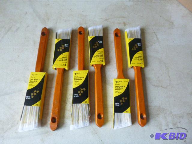 6 Five Star 1 12&quot Paint Brushes...