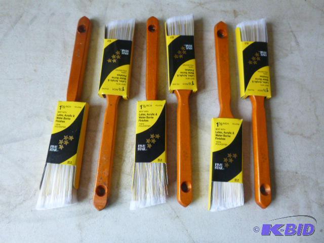 6 Five Star 1 12&quot Paint Brushes...