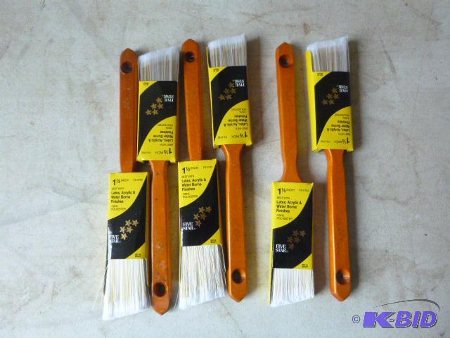 6 Five Star 1 12&quot Paint Brushes...