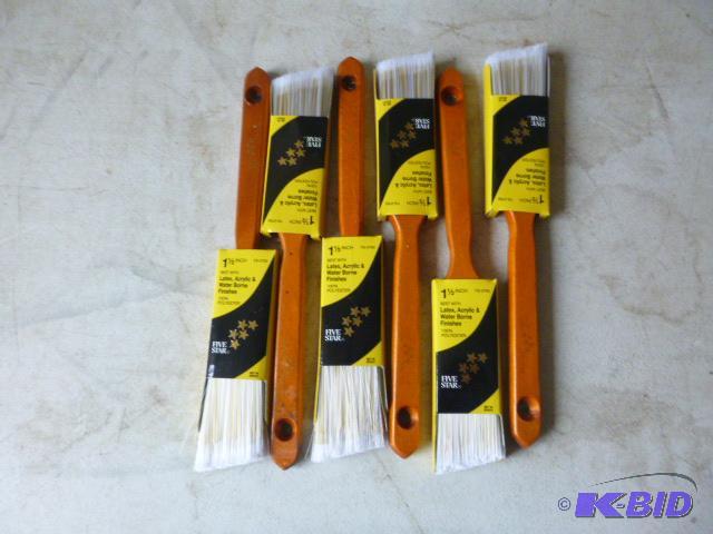 6 Five Star 1 12&quot Paint Brushes...