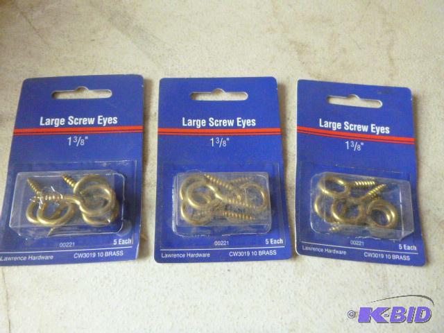 3 Packs of 5 Large Screw Eyes 1 38&quot...
