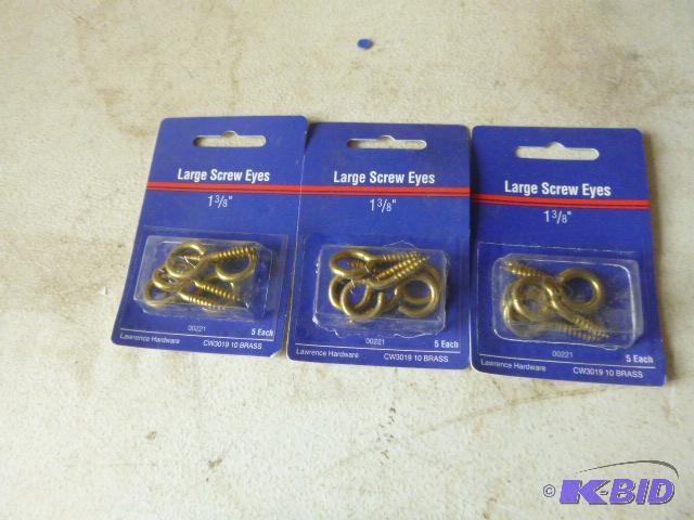 3 Packs of 5 Large Screw Eyes 1 38&quot...