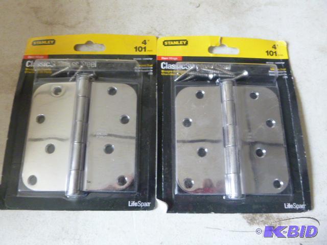2 Stanley 4&quot Door Hinges Classic stainle...