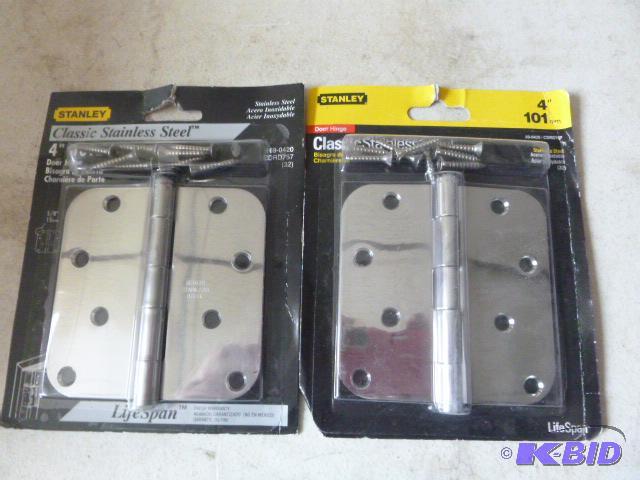 2 Stanley 4&quot Door Hinges Classic stainle...