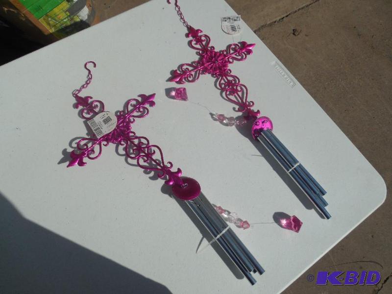 2 Red Cross Wind Chimes