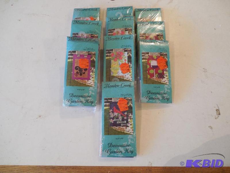 Lot of 10 Decorative Garden Flags 12.5 x 28