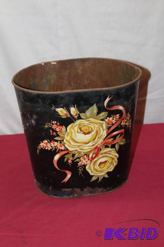 Vintage Painted Waste Basket&nbsp...