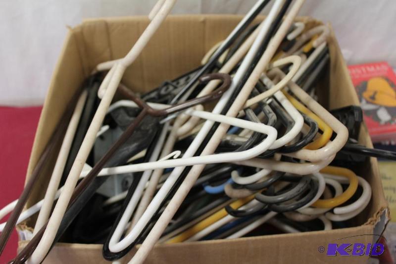 Box of Hangers, etc.. &nbsp...