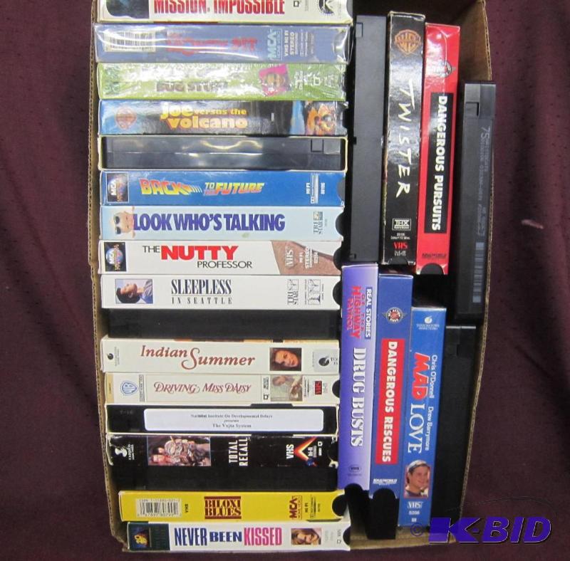 lot 392 image: Box Lot of 25 VHS Videos  Movies