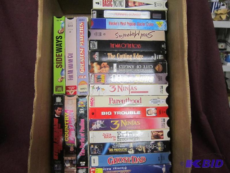 lot 393 image: Box Lot of 22 VHS Videos  Movies