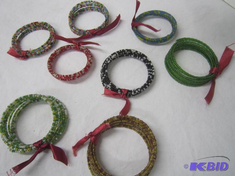 lot 447 image: NEW Jewelry Lot - 8 Sets of Beaded Bracelets