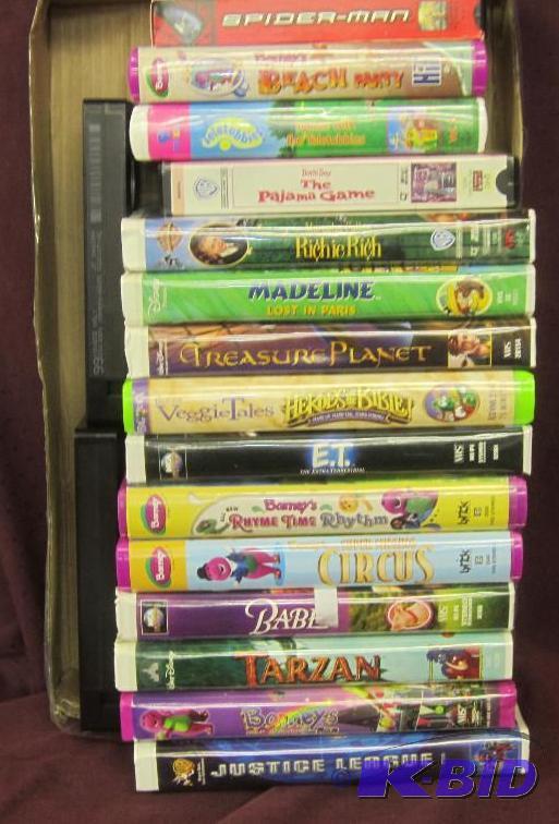lot 452 image: Box Lot of 17 VHS Videos  Movies Disney and More