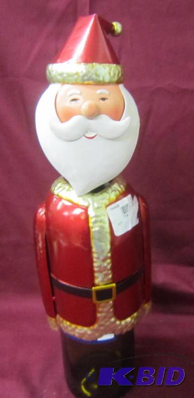 lot 499 image: Metal Wine Bottle Santa Cover to put on Wine Bottle