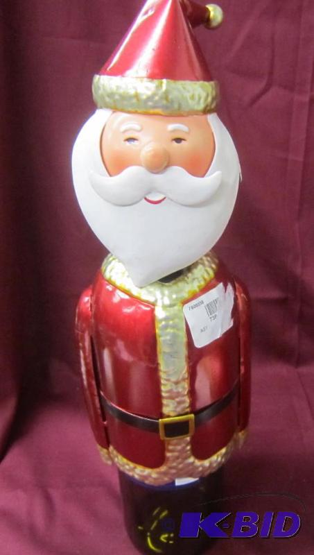 lot 500 image: Metal Wine Bottle Santa Cover to put on Wine Bottle