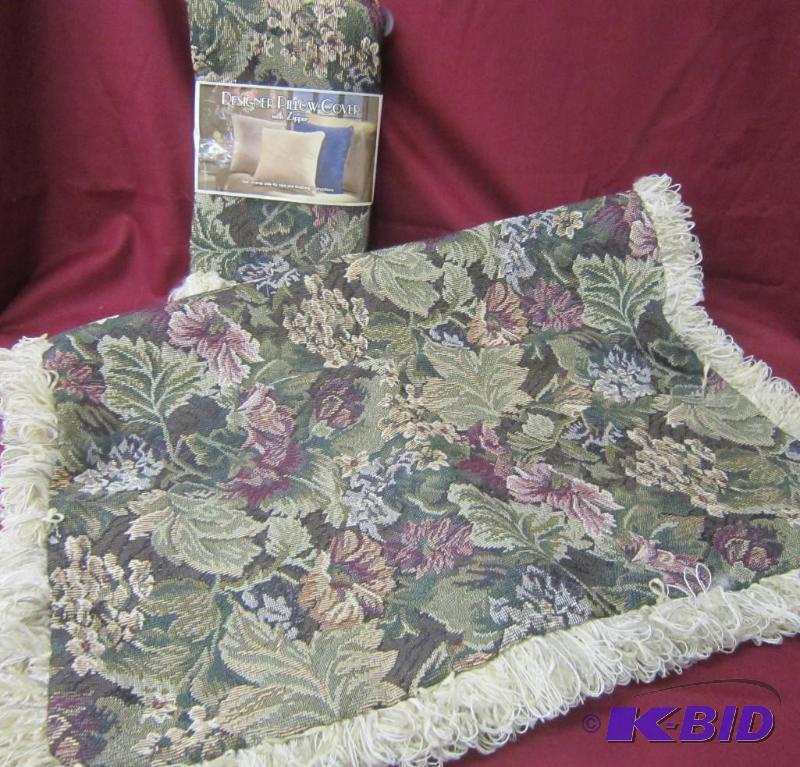 lot 535 image: NEW  2 Tapestery Pillow Covers