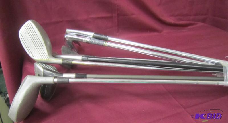 lot 540 image: Lot of Golf Clubs - 3 Woods and 4 Irons