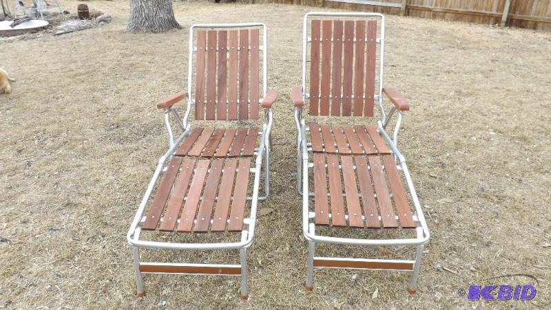 1970 Teak Lounge Chairs, some scuffs on the p...