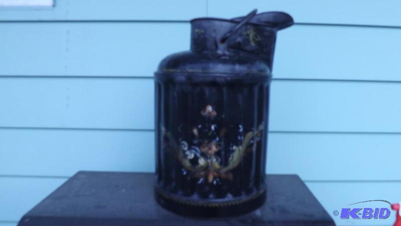 Old Metal Water Can, has been hand painted...