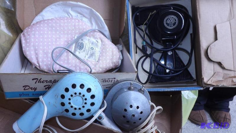 Three Vintage Hair Dryers, and one Dry Heat C...