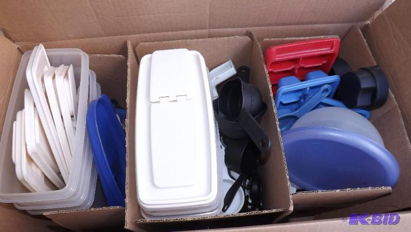 misc kitchen items, 6 cereal store containers...