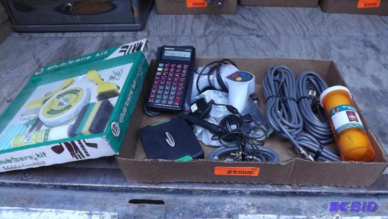 Club Care Kit, golf balls, video game control...