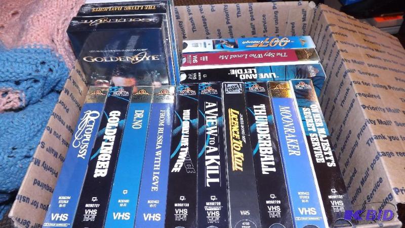 VCR Movies, all of them are James Bond Movies...
