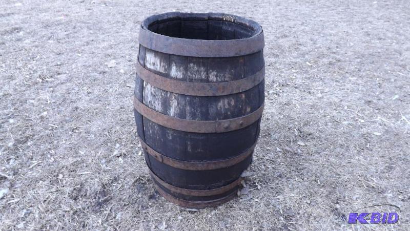 5 gallon wooden barrel...