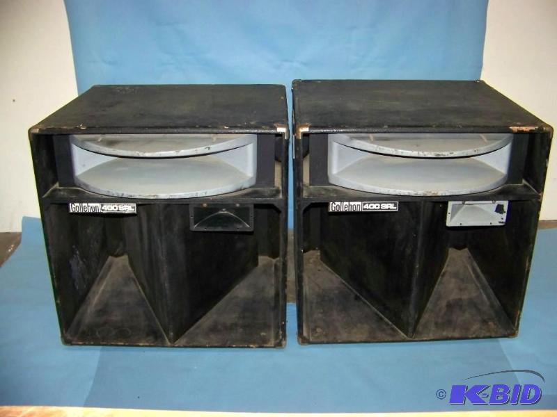 lot 2 image: (Pair) Gollehon, 400 SRL, Stage Monitor  Speaker  Loudspeakers