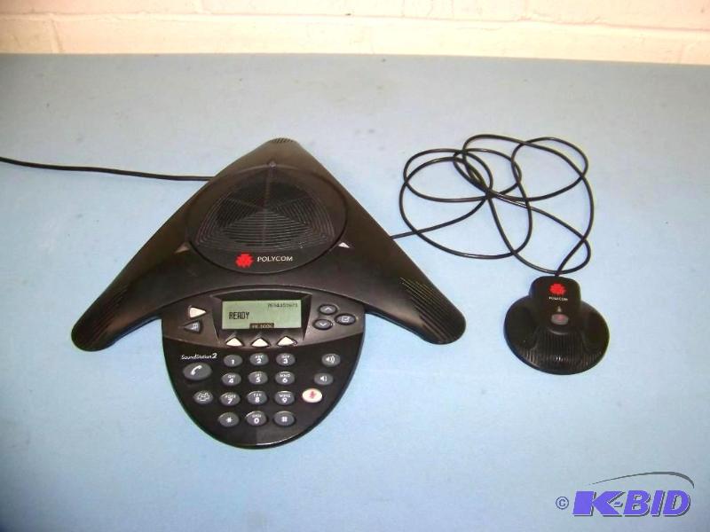 lot 65 image: Polycom, Sound Station 2, Conference Telephone  Phone, Power Supply and Extended Microphone