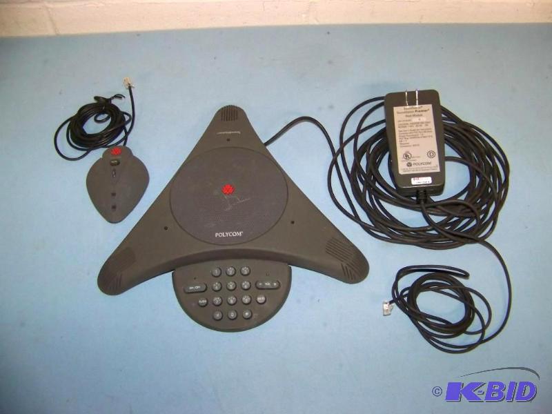 lot 66 image: Polycom, Sound Station EX, Conference Telephone  Phone, Power Supply and Extended Microphone