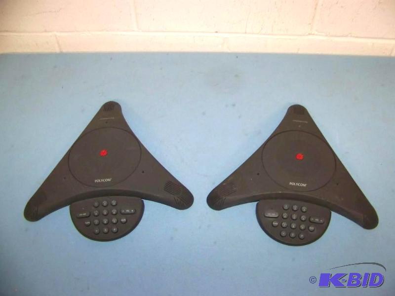 lot 67 image: (2) Polycom, Sound Station, Conference Telephones  Phones