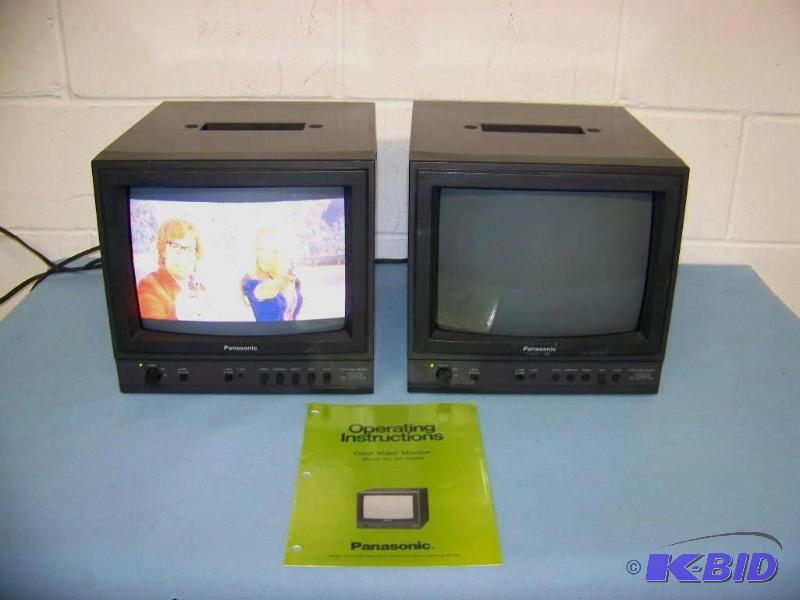 lot 70 image: (2) Panasonic, 13, Color  Black and White, Video Monitors