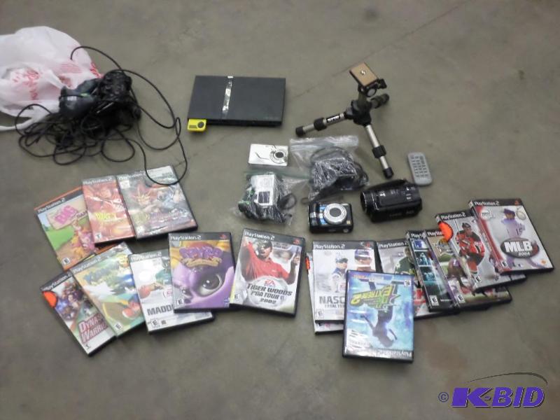 lot 100 image: Lot Of (3) Cameras, (1) Video Recorder, (1) P...