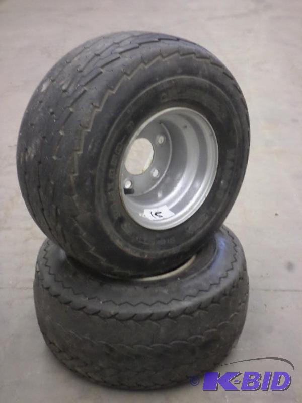 lot 15 image: (2) 5-Lug 18.58.58 Trailer Wheels & Tir...